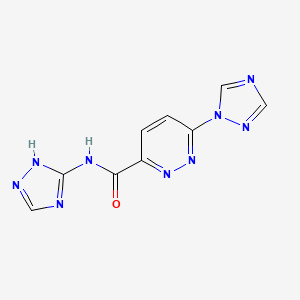 6-(1H-1,2,4-triazol-1-yl)-N-(1H-1,2,4-triazol-5-yl)pyridazine-3-carboxamide