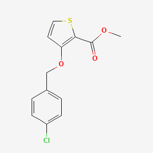 molecular formula C13H11ClO3S B3002049 Methyl 3-[(4-chlorobenzyl)oxy]-2-thiophenecarboxylate CAS No. 339009-41-5