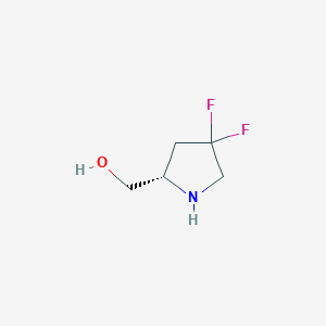 molecular formula C5H9F2NO B3002056 [(2S)-4,4-difluoropyrrolidin-2-yl]methanol CAS No. 771473-90-6