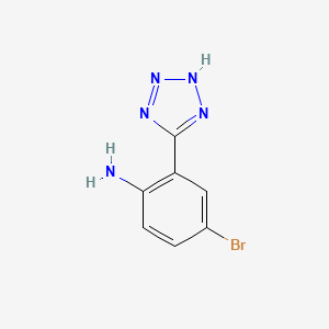 molecular formula C7H6BrN5 B3002073 4-bromo-2-(1H-tetrazol-5-yl)aniline CAS No. 27398-52-3