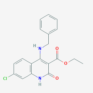 molecular formula C19H17ClN2O3 B3002241 Ethyl 4-(benzylamino)-7-chloro-2-oxo-1,2-dihydroquinoline-3-carboxylate CAS No. 1251562-33-0