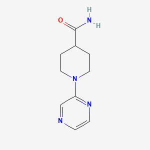 molecular formula C10H14N4O B3002248 1-Pyrazin-2-ylpiperidine-4-carboxamide CAS No. 1823322-72-0