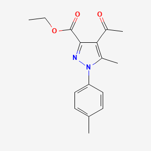 ethyl 4-acetyl-5-methyl-1-(4-methylphenyl)-1H-pyrazole-3-carboxylate