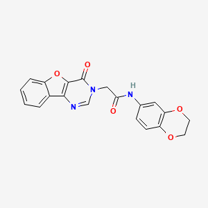 N-(2,3-dihydrobenzo[b][1,4]dioxin-6-yl)-2-(4-oxobenzofuro[3,2-d]pyrimidin-3(4H)-yl)acetamide