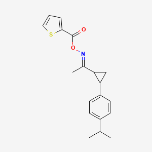 2-{[({1-[2-(4-Isopropylphenyl)cyclopropyl]ethylidene}amino)oxy]carbonyl}thiophene