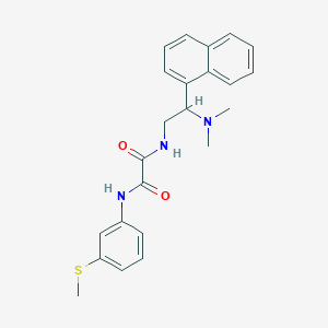 molecular formula C23H25N3O2S B3002352 N1-(2-(dimethylamino)-2-(naphthalen-1-yl)ethyl)-N2-(3-(methylthio)phenyl)oxalamide CAS No. 941871-76-7