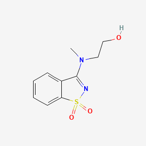 B3002434 2-[(1,1-Dioxido-1,2-benzothiazol-3-yl)(methyl)amino]ethanol CAS No. 296798-35-1