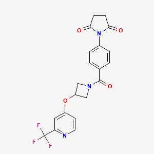 1-[4-[3-[2-(Trifluoromethyl)pyridin-4-yl]oxyazetidine-1-carbonyl]phenyl]pyrrolidine-2,5-dione