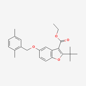 Ethyl 2-tert-butyl-5-[(2,5-dimethylphenyl)methoxy]-1-benzofuran-3-carboxylate
