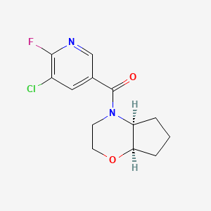 molecular formula C13H14ClFN2O2 B3002455 Rac-5-[(4ar,7as)-octahydrocyclopenta[b][1,4]oxazine-4-carbonyl]-3-chloro-2-fluoropyridine CAS No. 2224517-40-0