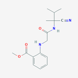 molecular formula C16H21N3O3 B3002460 Methyl 2-[[2-[(2-cyano-3-methylbutan-2-yl)amino]-2-oxoethyl]amino]benzoate CAS No. 1181496-39-8