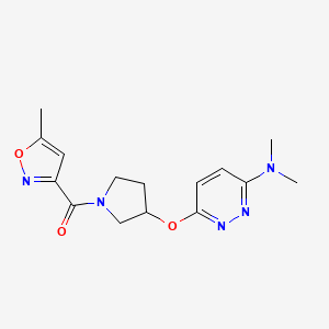 (3-((6-(Dimethylamino)pyridazin-3-yl)oxy)pyrrolidin-1-yl)(5-methylisoxazol-3-yl)methanone
