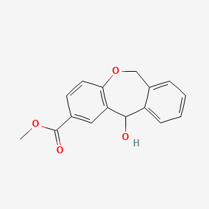 molecular formula C16H14O4 B3002521 methyl 2-hydroxy-9-oxatricyclo[9.4.0.0^{3,8}]pentadeca-1(11),3,5,7,12,14-hexaene-5-carboxylate CAS No. 79669-90-2