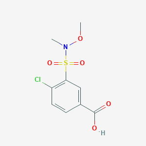 molecular formula C9H10ClNO5S B3002522 4-Chloro-3-[methoxy(methyl)sulfamoyl]benzoic acid CAS No. 848290-18-6