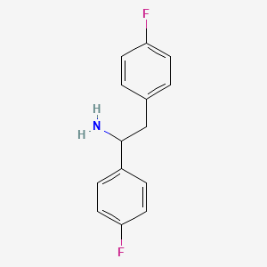molecular formula C14H13F2N B3002580 1,2-Bis(4-fluorophenyl)ethanamine CAS No. 133235-92-4