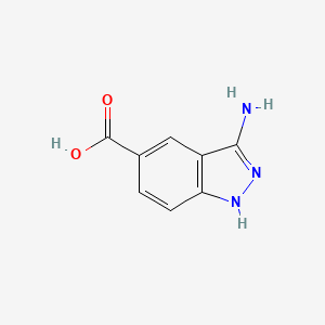 molecular formula C8H7N3O2 B3002795 3-amino-1H-indazole-5-carboxylic Acid CAS No. 871709-84-1