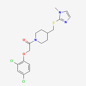 2-(2,4-dichlorophenoxy)-1-(4-(((1-methyl-1H-imidazol-2-yl)thio)methyl)piperidin-1-yl)ethanone