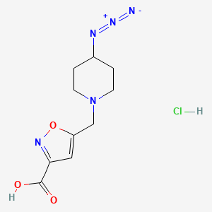 5-[(4-Azidopiperidin-1-yl)methyl]-1,2-oxazole-3-carboxylic acid;hydrochloride