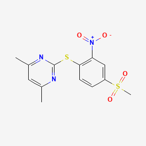 4,6-Dimethyl-2-(4-methylsulfonyl-2-nitrophenyl)sulfanylpyrimidine