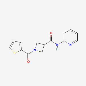 N-(pyridin-2-yl)-1-(thiophene-2-carbonyl)azetidine-3-carboxamide