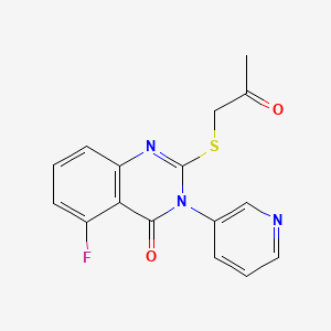 B3002893 5-Fluoro-2-(2-oxopropylsulfanyl)-3-pyridin-3-ylquinazolin-4-one CAS No. 2379994-33-7