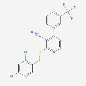2-[(2,4-Dichlorobenzyl)sulfanyl]-4-[3-(trifluoromethyl)phenyl]nicotinonitrile