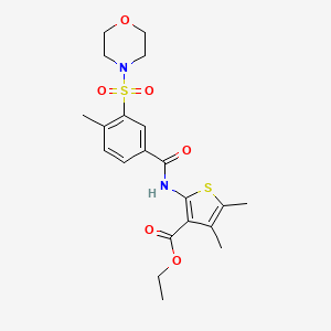Ethyl 4,5-dimethyl-2-(4-methyl-3-(morpholinosulfonyl)benzamido)thiophene-3-carboxylate