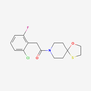 2-(2-Chloro-6-fluorophenyl)-1-(1-oxa-4-thia-8-azaspiro[4.5]decan-8-yl)ethanone