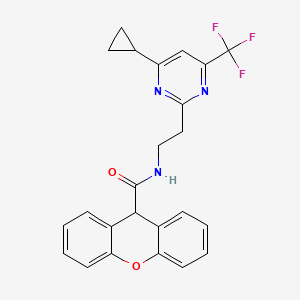 N-(2-(4-cyclopropyl-6-(trifluoromethyl)pyrimidin-2-yl)ethyl)-9H-xanthene-9-carboxamide