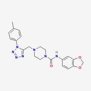 N-(benzo[d][1,3]dioxol-5-yl)-4-((1-(p-tolyl)-1H-tetrazol-5-yl)methyl)piperazine-1-carboxamide