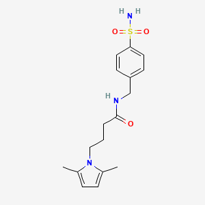 4-(2,5-dimethyl-1H-pyrrol-1-yl)-N-(4-sulfamoylbenzyl)butanamide