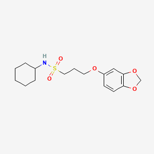 3-(benzo[d][1,3]dioxol-5-yloxy)-N-cyclohexylpropane-1-sulfonamide