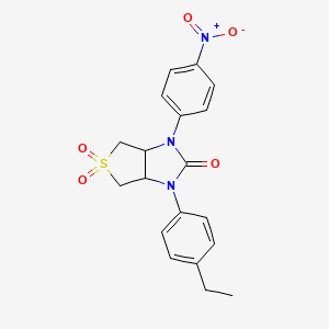 1-(4-ethylphenyl)-3-(4-nitrophenyl)tetrahydro-1H-thieno[3,4-d]imidazol-2(3H)-one 5,5-dioxide