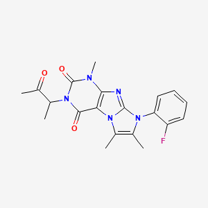 8-(2-fluorophenyl)-1,6,7-trimethyl-3-(3-oxobutan-2-yl)-1H-imidazo[2,1-f]purine-2,4(3H,8H)-dione