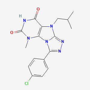 3-(4-chlorophenyl)-9-isobutyl-5-methyl-5H-[1,2,4]triazolo[4,3-e]purine-6,8(7H,9H)-dione