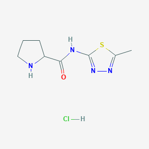 molecular formula C8H13ClN4OS B3002930 C8H13ClN4OS CAS No. 1573547-10-0