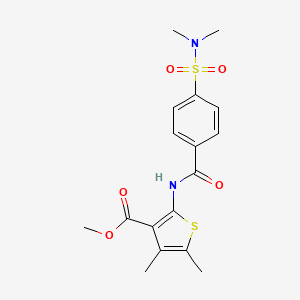 molecular formula C17H20N2O5S2 B3002947 Methyl 2-[4-(dimethylsulfamoyl)benzamido]-4,5-dimethylthiophene-3-carboxylate CAS No. 896615-27-3