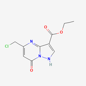 molecular formula C10H10ClN3O3 B3002949 Ethyl 5-(chloromethyl)-7-hydroxypyrazolo[1,5-a]pyrimidine-3-carboxylate CAS No. 1118787-44-2