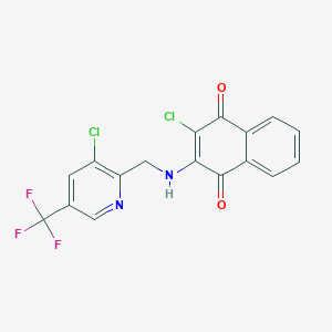 2-Chloro-3-({[3-chloro-5-(trifluoromethyl)pyridin-2-yl]methyl}amino)-1,4-dihydronaphthalene-1,4-dione