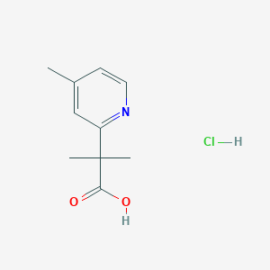 molecular formula C10H14ClNO2 B3002952 2-Methyl-2-(4-methylpyridin-2-yl)propanoic acid hydrochloride CAS No. 2044714-31-8