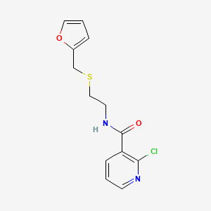 molecular formula C13H13ClN2O2S B3002966 2-Chloro-N-{2-[(fur-2-ylmethyl)thio]ethyl}nicotinamide CAS No. 680211-93-2