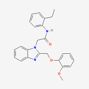 N-(2-ethylphenyl)-2-{2-[(2-methoxyphenoxy)methyl]-1H-benzimidazol-1-yl}acetamide