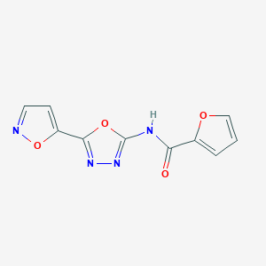 molecular formula C10H6N4O4 B3002980 N-(5-(isoxazol-5-yl)-1,3,4-oxadiazol-2-yl)furan-2-carboxamide CAS No. 946281-31-8