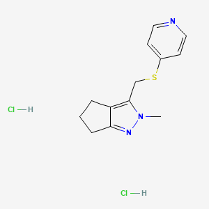 2-Methyl-3-((pyridin-4-ylthio)methyl)-2,4,5,6-tetrahydrocyclopenta[c]pyrazole dihydrochloride