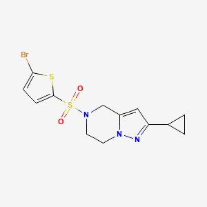 5-((5-Bromothiophen-2-yl)sulfonyl)-2-cyclopropyl-4,5,6,7-tetrahydropyrazolo[1,5-a]pyrazine