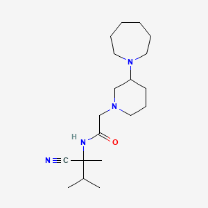 2-[3-(azepan-1-yl)piperidin-1-yl]-N-(1-cyano-1,2-dimethylpropyl)acetamide