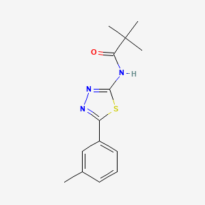 2,2-dimethyl-N-[5-(3-methylphenyl)-1,3,4-thiadiazol-2-yl]propanamide
