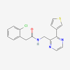 2-(2-chlorophenyl)-N-((3-(thiophen-3-yl)pyrazin-2-yl)methyl)acetamide