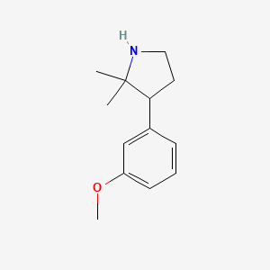 molecular formula C13H19NO B3003001 3-(3-Methoxyphenyl)-2,2-dimethylpyrrolidine CAS No. 1248175-02-1