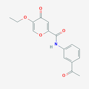 N-(3-acetylphenyl)-5-ethoxy-4-oxo-4H-pyran-2-carboxamide